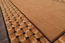 3'6" x 5'6" Basketweave 100% wool Contemporary Oriental Area rug Tan - Oriental Rug Of Houston