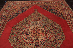 8'10" x 11'8" Hand Knotted 100% Wool Turkish Ferahan Oriental Area Rug Orange - Oriental Rug Of Houston