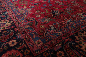 9' x 11'5" Hand Knotted 100% Wool Antique Saroukk 250KPSI Oriental Area Rug Rose - Oriental Rug Of Houston