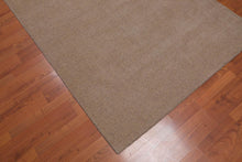 4'7" x 6’7" Handmade Loop & cut Pile 100% Wool Area rug Modern Tan