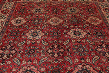 8'10" x 11'7" Hand Knotted 100% Wool Traditional Mahal Oriental Area Rug Red