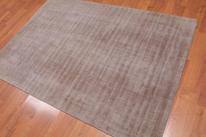 4'7" x 6’7" Handmade Loop & cut textured Pile Bamboo silk Area rug Modern Suede