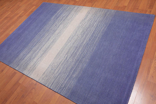 5'3" x 7’7" Handmade 100% Wool shaded Flatweave Area rug Modern Beige