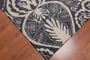 5' x 8' Handmade Loop & cut pile 100% Wool Traditional Oriental Area rug Ivory