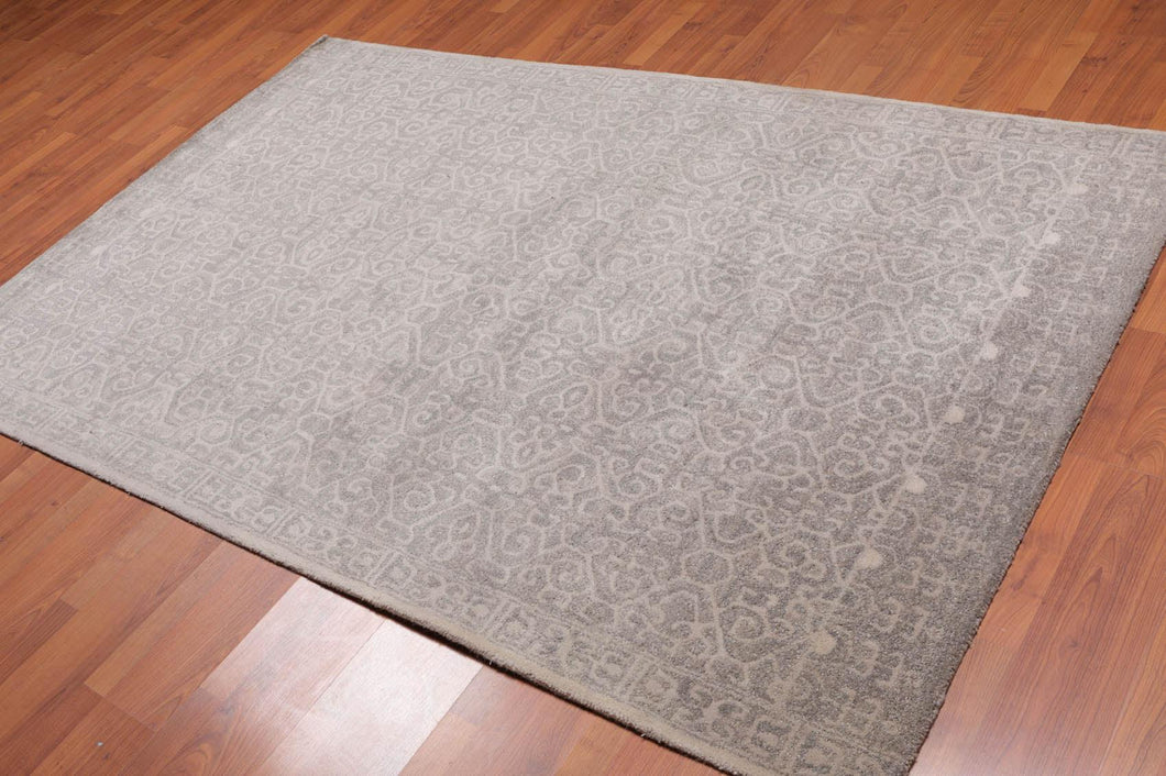 5' x8'  Beige Grey Color Hand Tufted Persian Oriental Area Rug 100% Wool  Traditional Oriental Rug