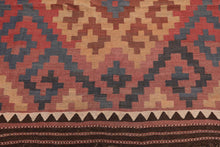 5'5" x 11' Vintage Hand Woven Southwestern Kilim Oriental Area Rug Runner Rust