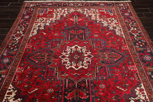 6'11" x 9'11" Hand Knotted 100% Wool Herizz Traditional Oriental Area Rug Red - Oriental Rug Of Houston