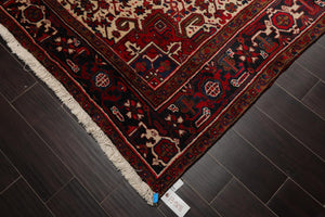 6'11" x 9'11" Hand Knotted 100% Wool Herizz Traditional Oriental Area Rug Red