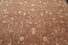 7'1" x 9' 100% New Zealand Wool Transitional Oriental Area Rug Brown