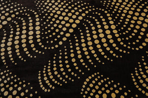 7'6" x 10'10" 100% New Zealand Wool Modern Oriental Area Rug Black