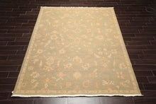 7'7" x 9'9"  Hand Knotted 100% Wool Flat Pile Area Rug Sage
