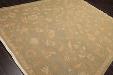 7'7" x 9'9"  Hand Knotted 100% Wool Flat Pile Area Rug Sage