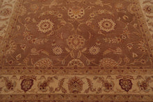 7'9" x 9'9" Handmade Heritage HE09 Olive Wool Area Rug Light Brown
