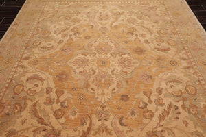 7'9" x 9'9" NA02 Beige Hand Knotted Wool Traditional Oriental Area Rug