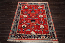 7'x 8'10'' look Hand Knotted Wool Arts & Craft Area Rug Orangy Red