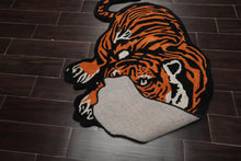 Crouching Tiger Handmade Wool Novelty/Animal Oriental Area Rug Orange 3' x 5' - Oriental Rug Of Houston