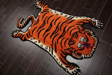 Tiger Handmade 100% Wool Novelty/Animal Oriental Area Rug Orange 3' x 5'