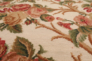 6'x 10' Costikyan Nettles Hand Knotted French Aubusson Savonnerie Area Rug Beige