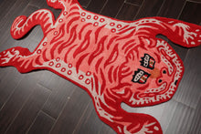 Tiger Handmade 100% Wool Novelty/Animal Oriental Area Rug Coral 3' x 5'