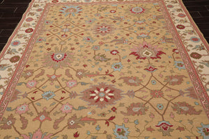 7'9"x9'9" Hand Knotted Wool Area Rug Muted Olive - Oriental Rug Of Houston