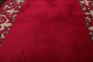 Vintage Kurman Master Weaver signed Runner Hand Knotted Wool Area Rug Fuchsia 2'9”x18'7" - Oriental Rug Of Houston
