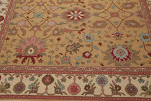 7'9"x9'9" Hand Knotted Wool Area Rug Muted Olive