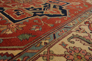 8' x 9'11'' Hand Knotted 100% Wool Herizz Traditional Oriental Area Rug Rust - Oriental Rug Of Houston