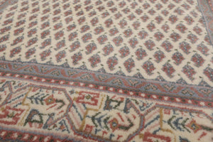 Paisley Boteh Hand Knotted Wool Traditional Oriental Area Rug Cream 3'x5'11'' - Oriental Rug Of Houston