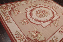 8' x 10' Hand Woven Wool French Aubusson Flatweave Area Rug Taupe - Oriental Rug Of Houston