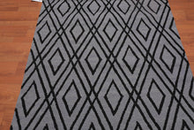4' x 6' Handmade Loop Pile Diamond Wool Oriental Area rug Contemporary Gray - Oriental Rug Of Houston