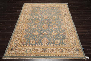 8'8'' x 11'4'' Hand Knotted 100% Wool Agra Traditional Oriental Area Rug Slate