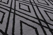 4' x 6' Handmade Loop Pile Diamond Wool Oriental Area rug Contemporary Gray - Oriental Rug Of Houston