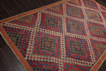 Rare Unique Vintage Turkish Kilim Hand Woven Wool Area Rug Rust 5'11" x 10'4" - Oriental Rug Of Houston