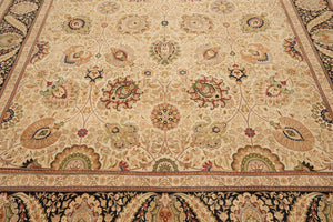 9'3'' x 12'2'' Hand Knotted 100% Wool Pak-Parsian 16/18 300 KPSI Area Rug Beige - Oriental Rug Of Houston