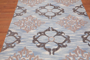 5' x 8' Handmade 100% Wool Loop Pile Area rug Transitional Ivory - Oriental Rug Of Houston