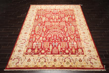 9'1" x 11'11" Hand Knotted 100% Wool Peshawar Traditional Oriental Area Rug Rust - Oriental Rug Of Houston