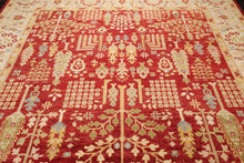 9'1" x 11'11" Hand Knotted 100% Wool Peshawar Traditional Oriental Area Rug Rust - Oriental Rug Of Houston