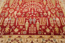 9'1" x 11'11" Hand Knotted 100% Wool Peshawar Traditional Oriental Area Rug Rust - Oriental Rug Of Houston