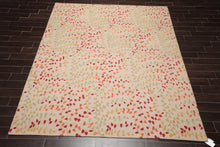 7'11'' x 9'11'' Hand Knotted Tibetan Floral Transitional Oriental Area Rug Beige - Oriental Rug Of Houston