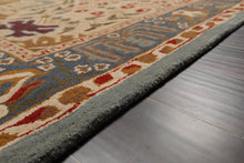 2' 6''x8'  Beige Blue Brown Color Hand Tufted Hand Made 100% Wool Transitional Oriental Rug