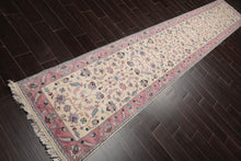 Plus Pile Hand Knotted Wool Traditional Runner Area Rug Cream 2'7" x 15'2"