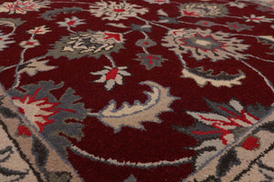 5' x 8' Handmade Wool Traditional Oriental Area Rug Traditional Burgundy - Oriental Rug Of Houston