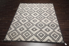 8'4'' x 10'3'' Hand Knotted Tibetan Wool Modern Diamond Oriental Area Rug Gray - Oriental Rug Of Houston