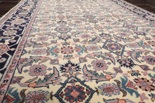 Traditional Palace Runner Hand Knotted Wool Oriental Area rug Ivory 4'2" x 18' - Oriental Rug Of Houston