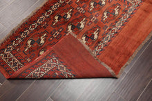 2'6" x 3'10" Antique Hand Knotted Traditional 100% Wool Oriental Area Rug Brick - Oriental Rug Of Houston