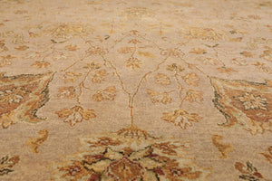 8'1'' x 10'3'' Hand Knotted 100% Wool Agra 150 KPSI Oriental Area Rug Taupe - Oriental Rug Of Houston