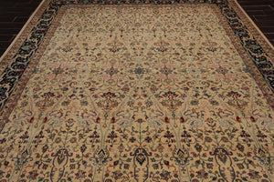 9'1" x 12' Hand Knotted 100% Wool Pak-Parsian 16/18 300 KPSI Area Rug Beige - Oriental Rug Of Houston