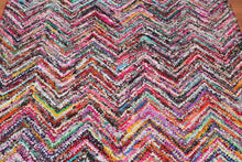 5'x8' Handmade Cotton Zig Zag Medley Multi Color Oriental Area Rug Multi Color - Oriental Rug Of Houston