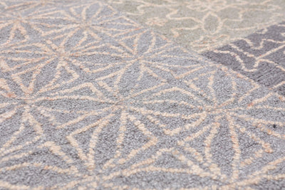 5' x 8' Handmade 100% Wool Loop Pile Area Rug Transitional Beige - Oriental Rug Of Houston