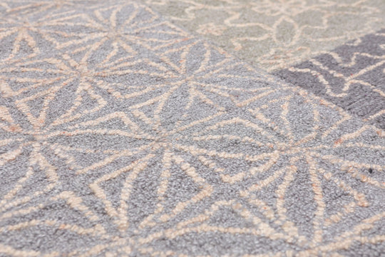 5' x 8' Handmade 100% Wool Loop Pile Area Rug Transitional Beige